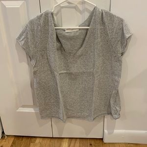 Size small gray v neck knit shirt